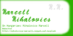 marcell mihalovics business card